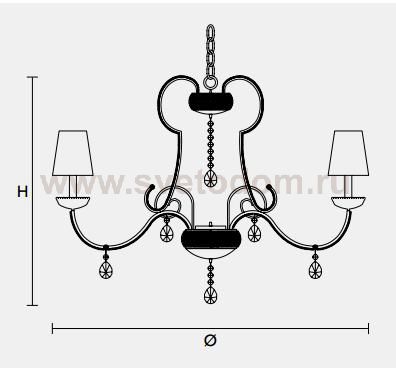 Подвесной светильник Masiero CLASSICA 5100 6+2