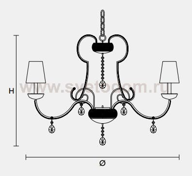 Подвесной светильник Masiero CLASSICA 5105 6+2