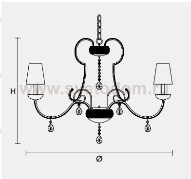 Подвесной светильник Masiero CLASSICA 5105 8+2