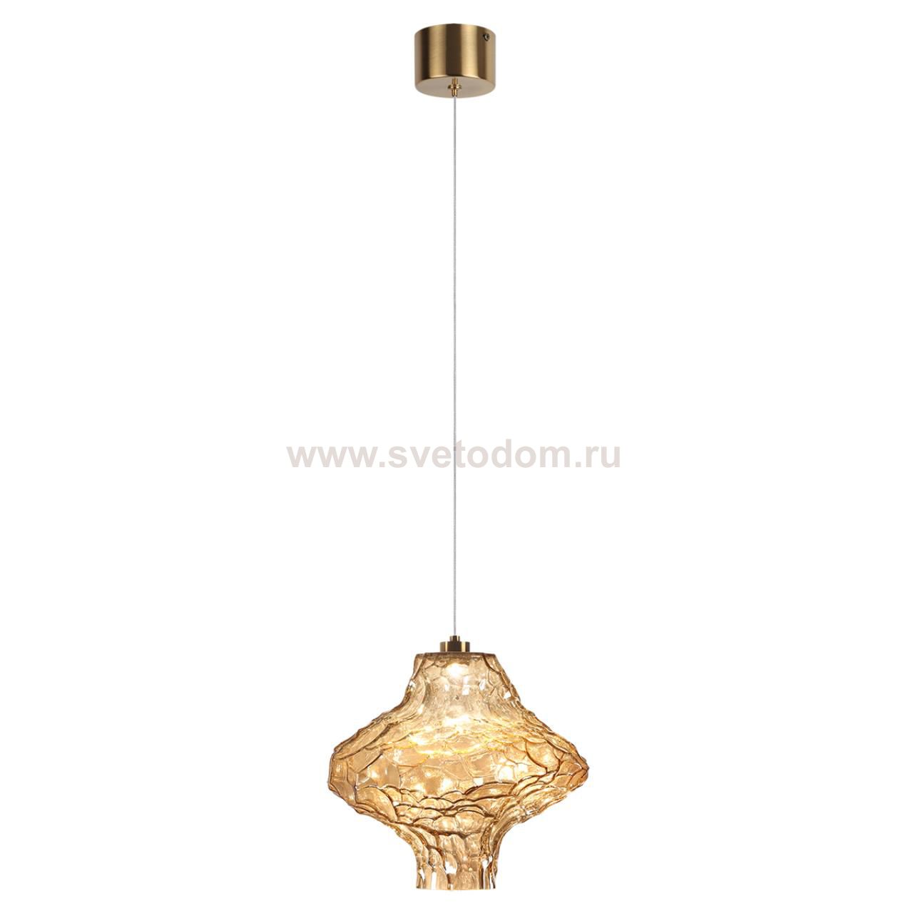 5108/3LA L-VISION  ODL26 антич.бронза/янтарный металл/стекло Подвес LED x 3W 4000K ORDI