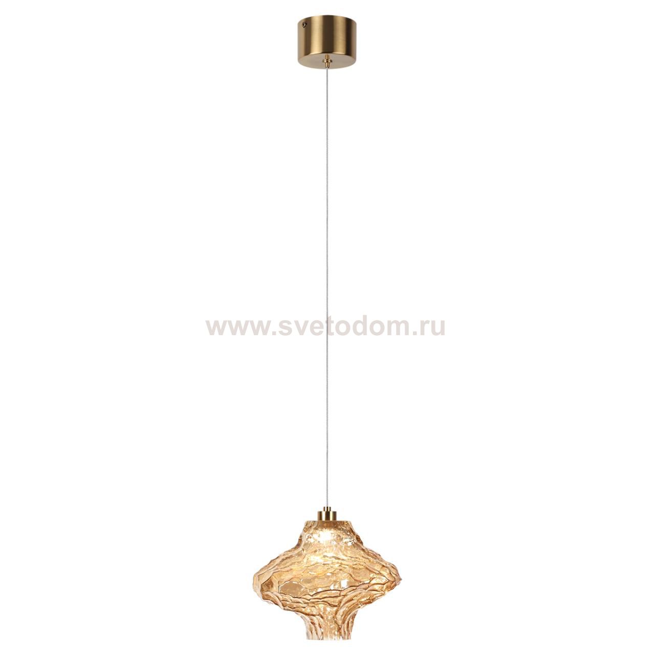 5108/3L L-VISION  ODL26 антич.бронза/янтарный металл/стекло Подвес LED x 3W 4000K ORDI