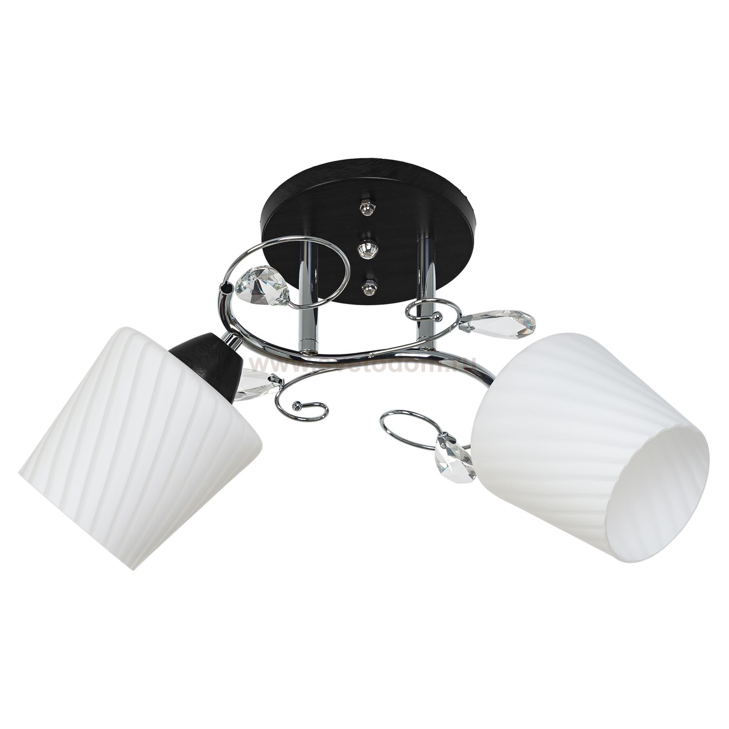 Потолочный светильник Экономсвет 51166/2BK+CR WT