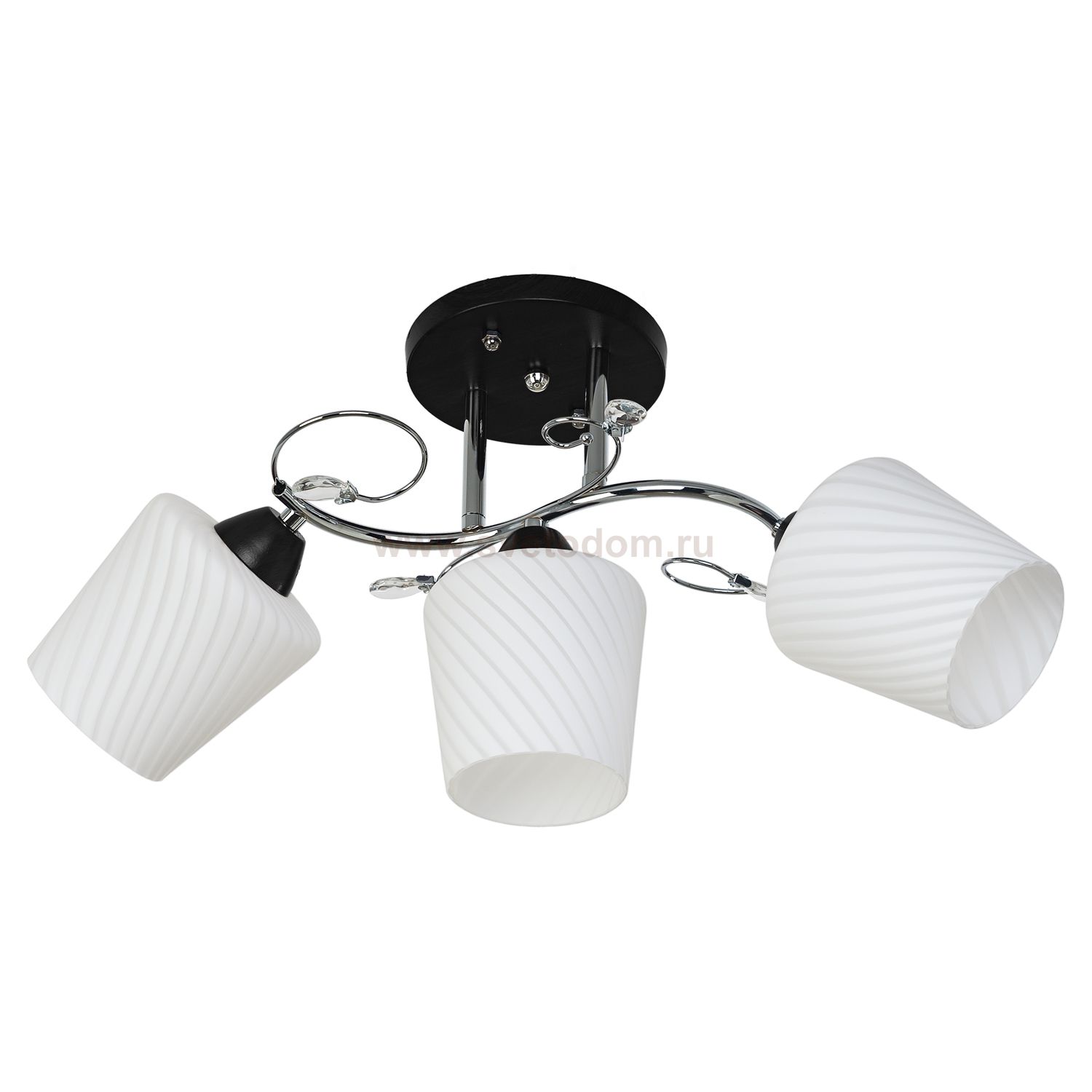 Люстра эконом Экономсвет 51166/3BK+CR WT
