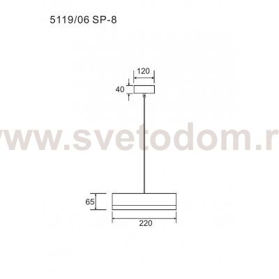 Подвесной светильник Divinare VASO 5119/06 SP-8