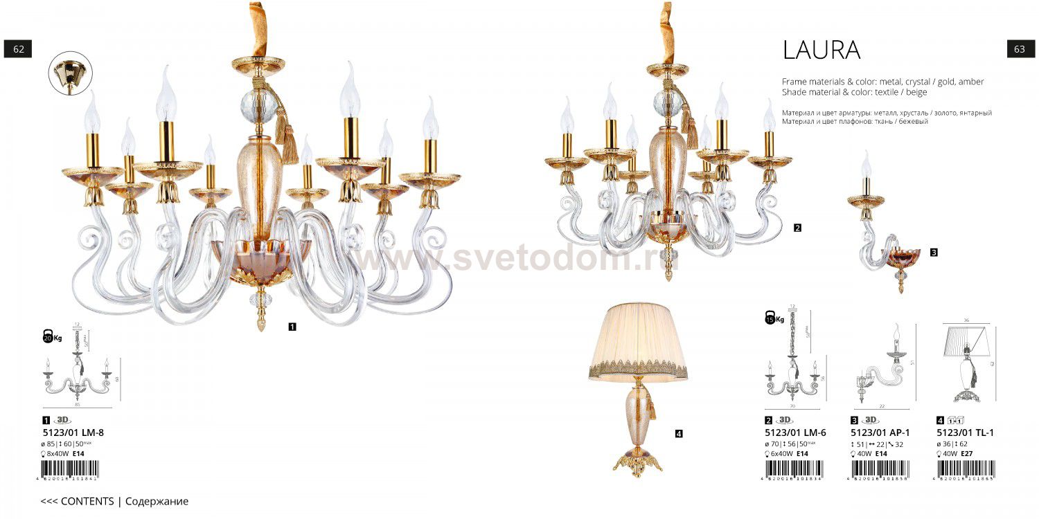 Светильник бра Divinare 5123/01 AP-1 LAURA