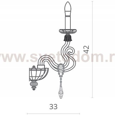 Светильник настенный Divinare 5124/14 AP-1 CARL