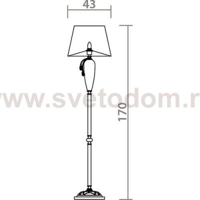 Светильник напольный Divinare 5125/12 PN-1 SIMONA