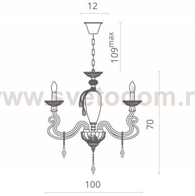 Светильник подвесной Divinare 5125/07 LM-15 SIMONA