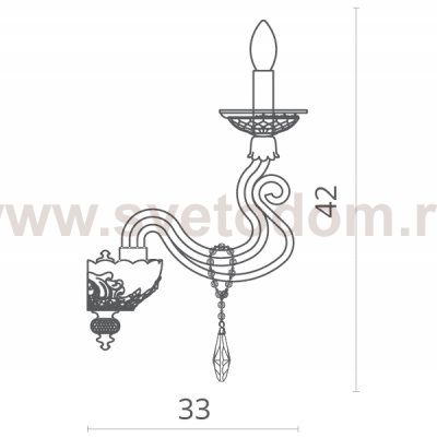 Светильник настенный Divinare 5125/11 AP-2 SIMONA