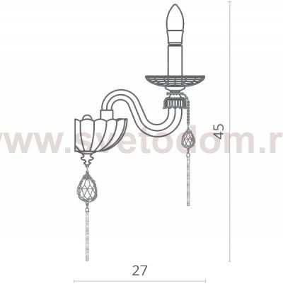 Светильник настенный Divinare 5126/07 AP-1 MONNA