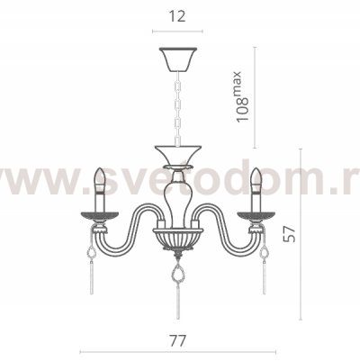 Светильник подвесной Divinare 5126/12 LM-8 MONA