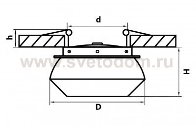 Светильник встраиваемый светодиодный Lightstar 51307 Orbe