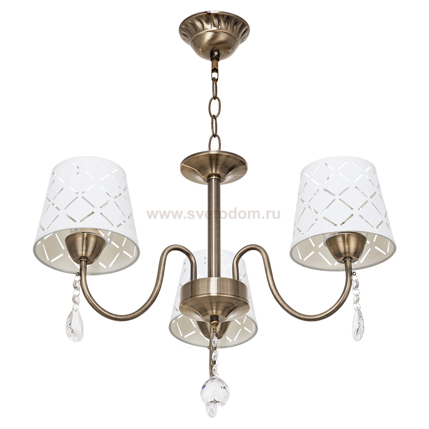 Люстра классическая с хрусталем Экономсвет 51316/3AB WT