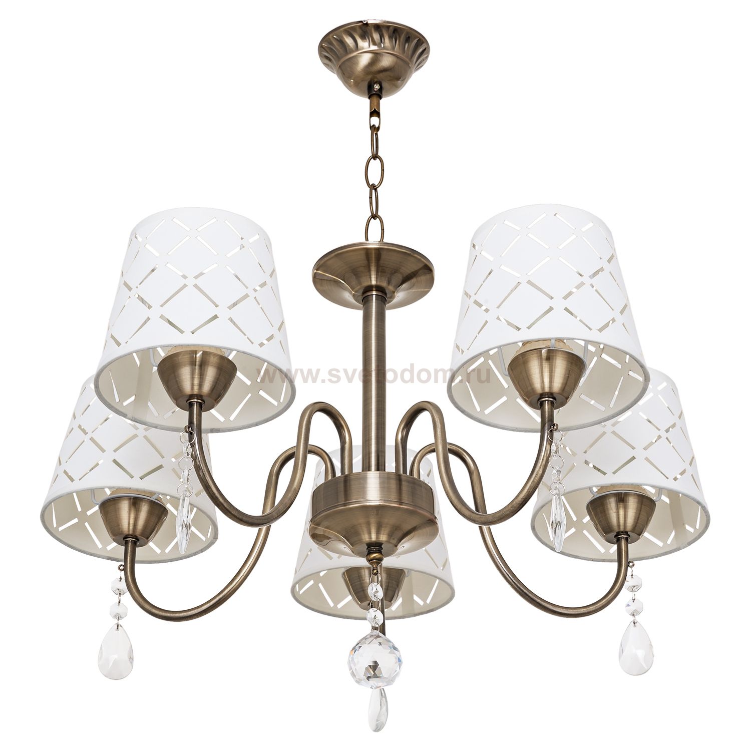 Люстра классическая с хрусталем Экономсвет 51316/5AB WT
