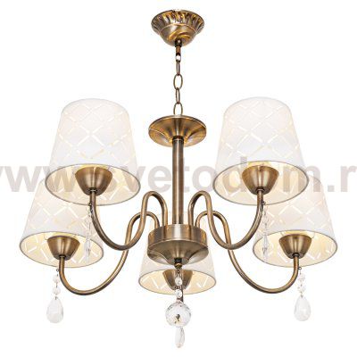 Люстра классическая с хрусталем Экономсвет 51316/5AB WT