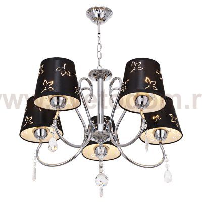 Люстра классическая с хрусталем Экономсвет 51317/5CR BK