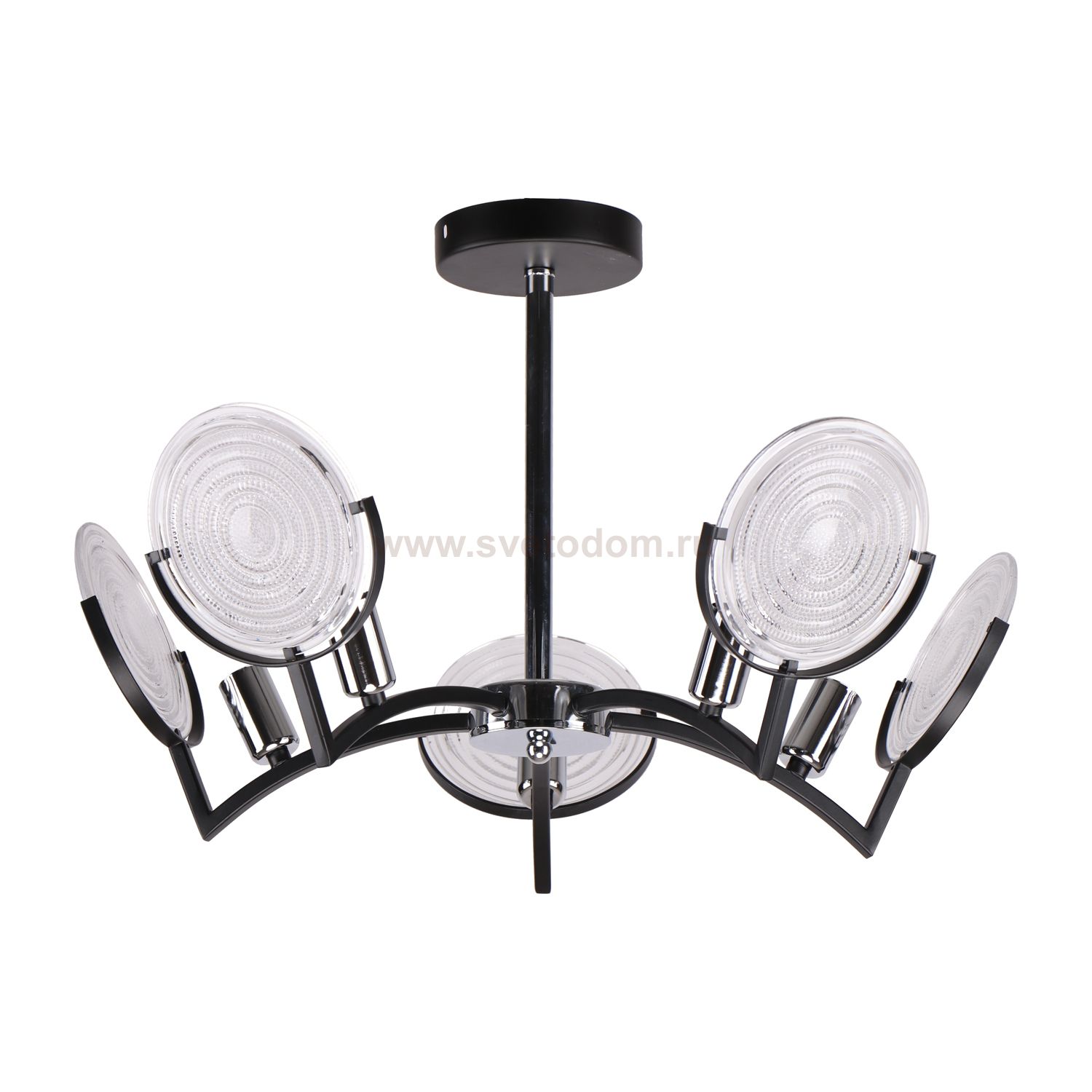 Люстра современная Экономсвет 51382/5BK+CR CL