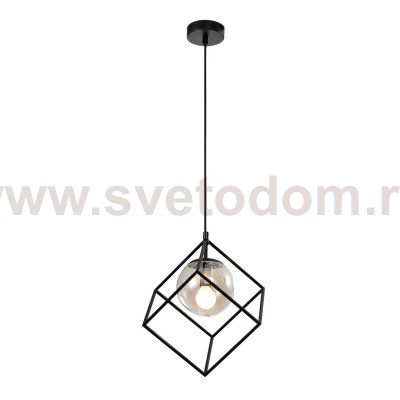 Светильник подвесной (подвес) Rivoli Moon 5145-201 1 х Е14 40 Вт черный лофт - кантри потолочный
