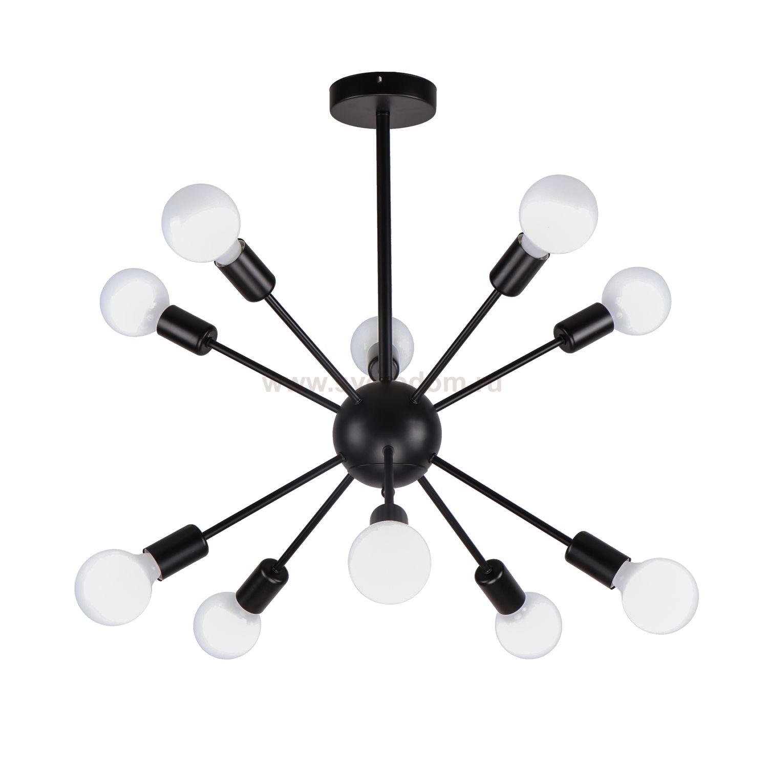 Люстра лофт стиля Экономсвет 51457/10BK WT