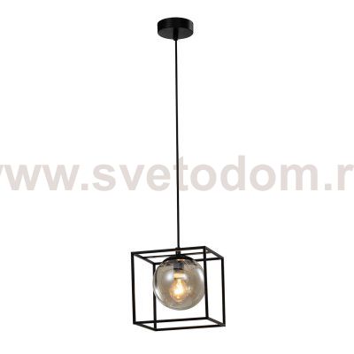 Светильник подвесной (подвес) Rivoli Miyuki 5146-201 1 х Е14 40 Вт черный лофт - кантри потолочный