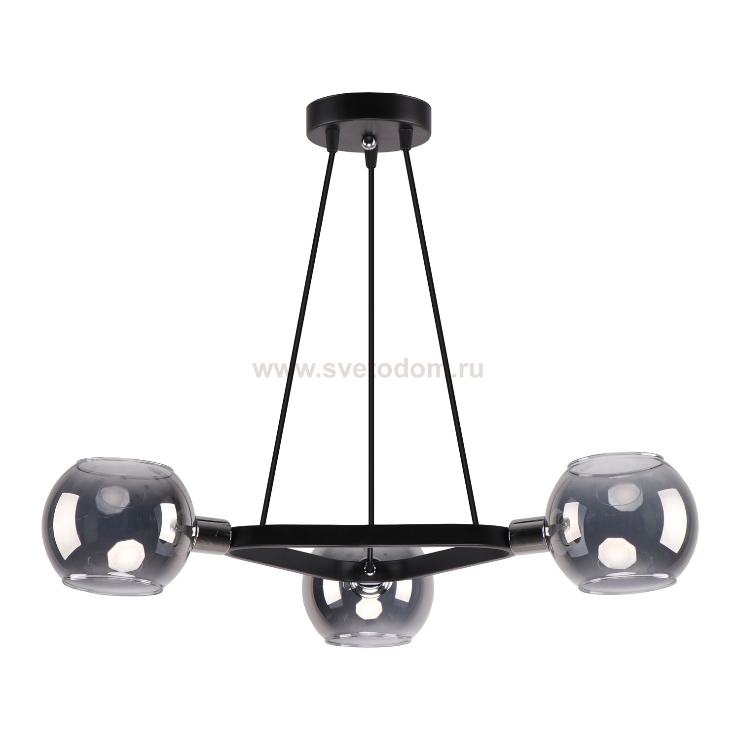 Люстра современная Экономсвет 51527/3CR+BK GR