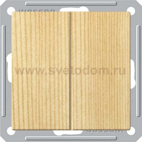 Выключатель Wessen 59 с/у без рамки 2КЛ. (250В, 16АХ) сосна (VS516-252-7-86)