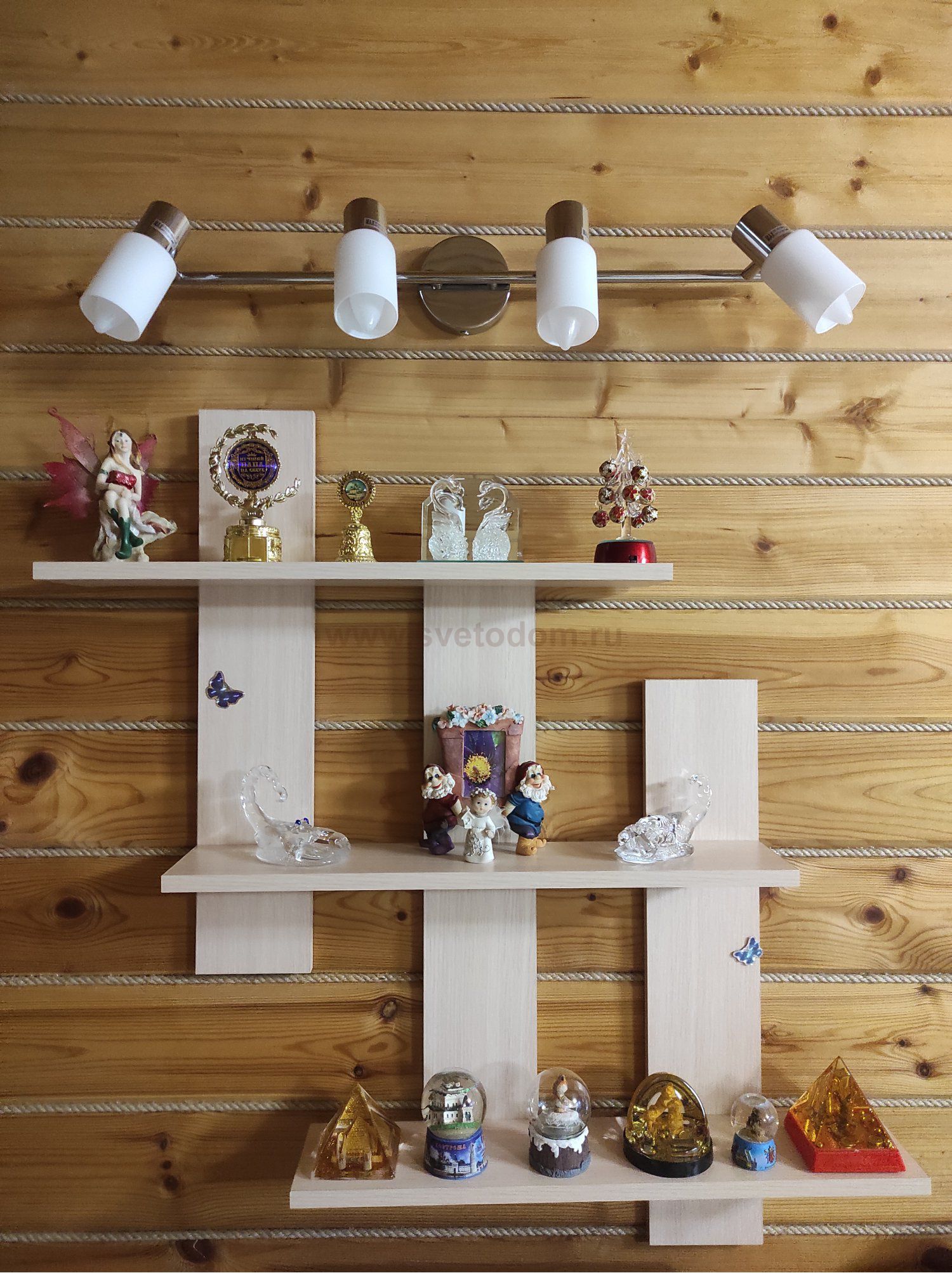 Спот потолочный 51629/2CR+BK WT ЭкономСвет