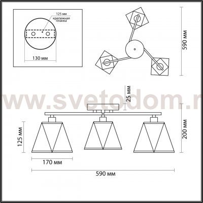 Люстра потолочная Odeon Light 5218/3C COMFI