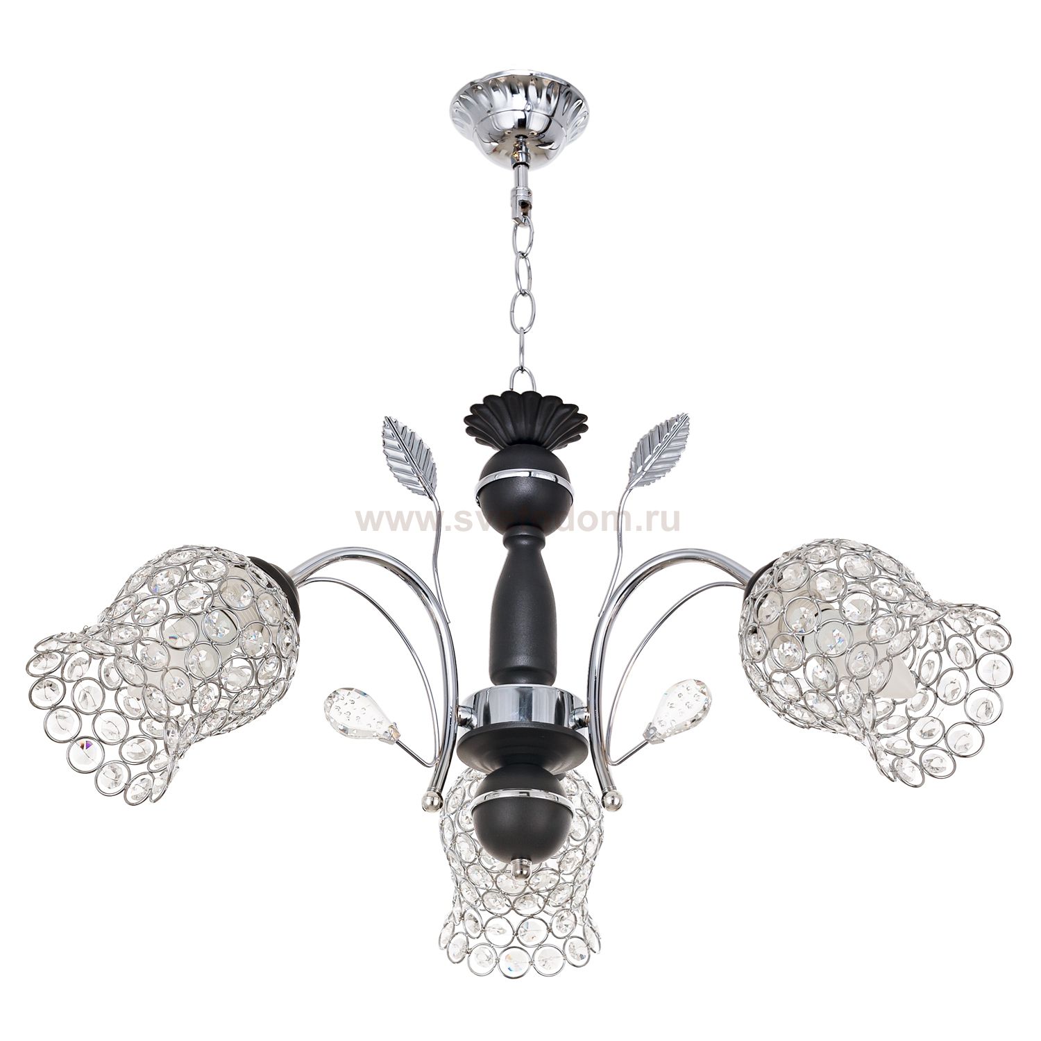 Люстра классическая Экономсвет 5267/3CR+BK CR+CL