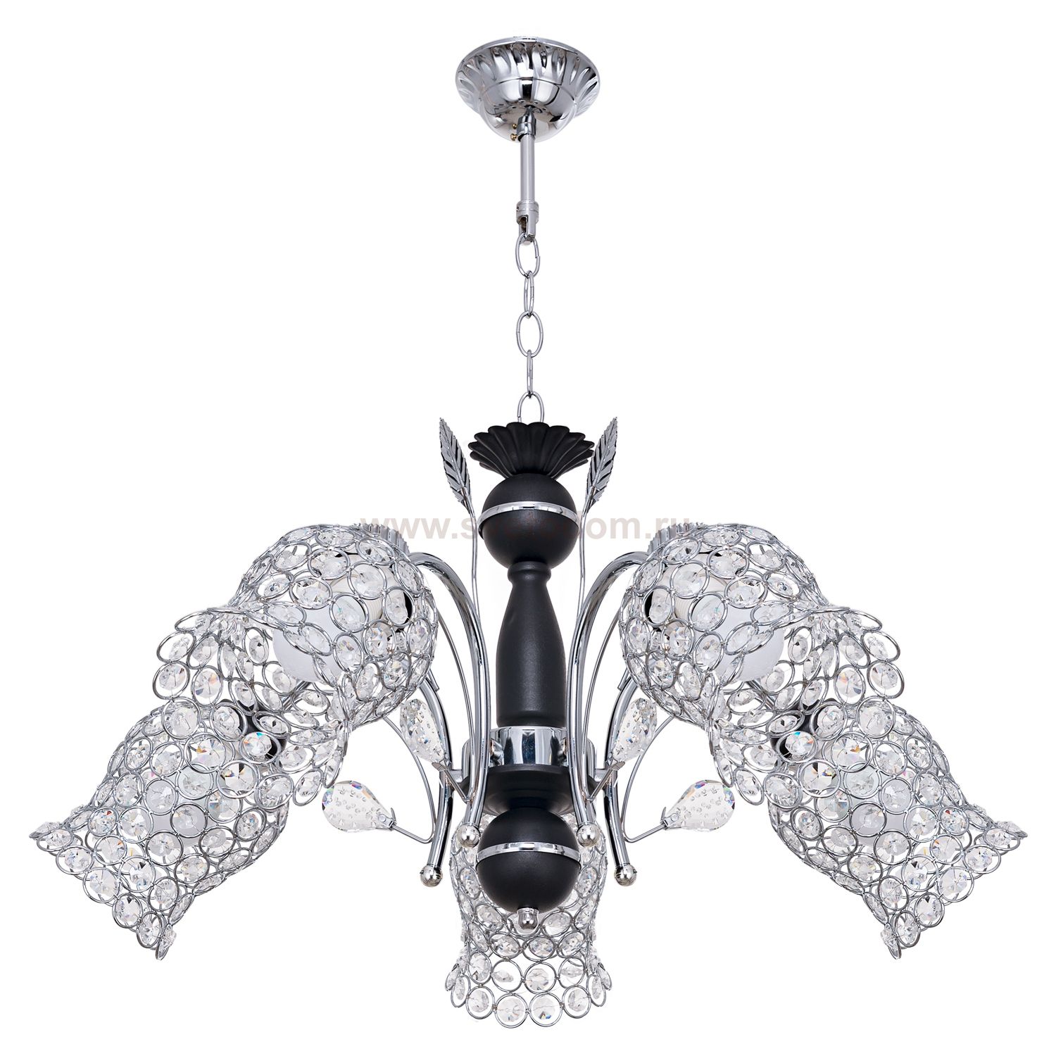 Люстра классическая Экономсвет 5267/5CR+BK CR+CL