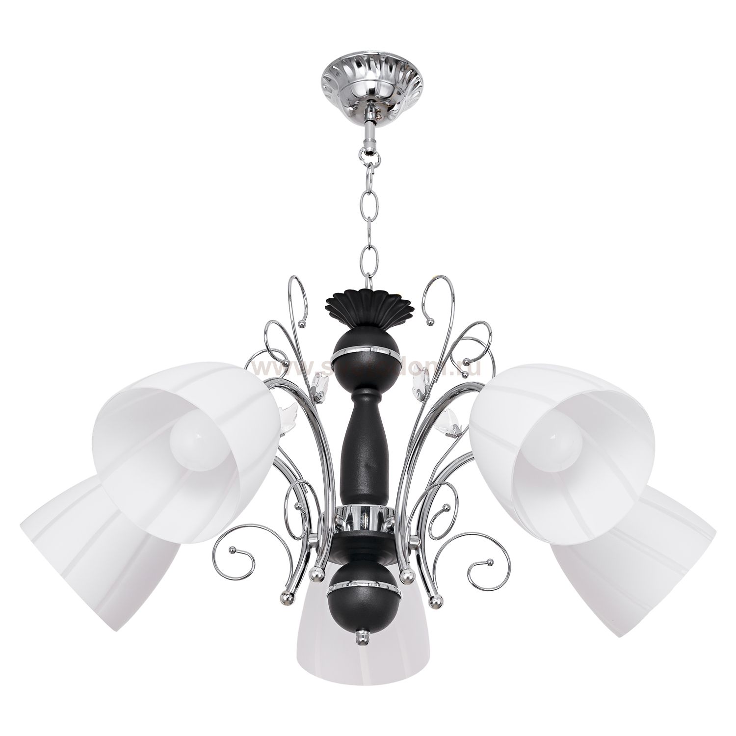 Светильник ЭкономСвет 5269/5CR+BK WT