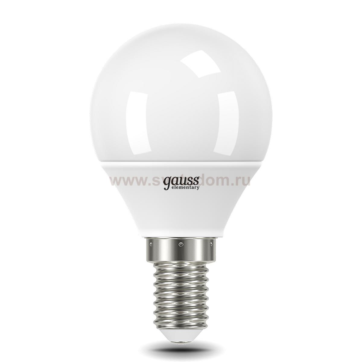 Лампа Gauss Elementary Шар 12W 950lm 6500K Е14 LED (53132)