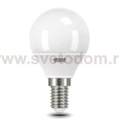 Лампа Gauss Elementary Шар 12W 950lm 6500K Е14 LED (53132)