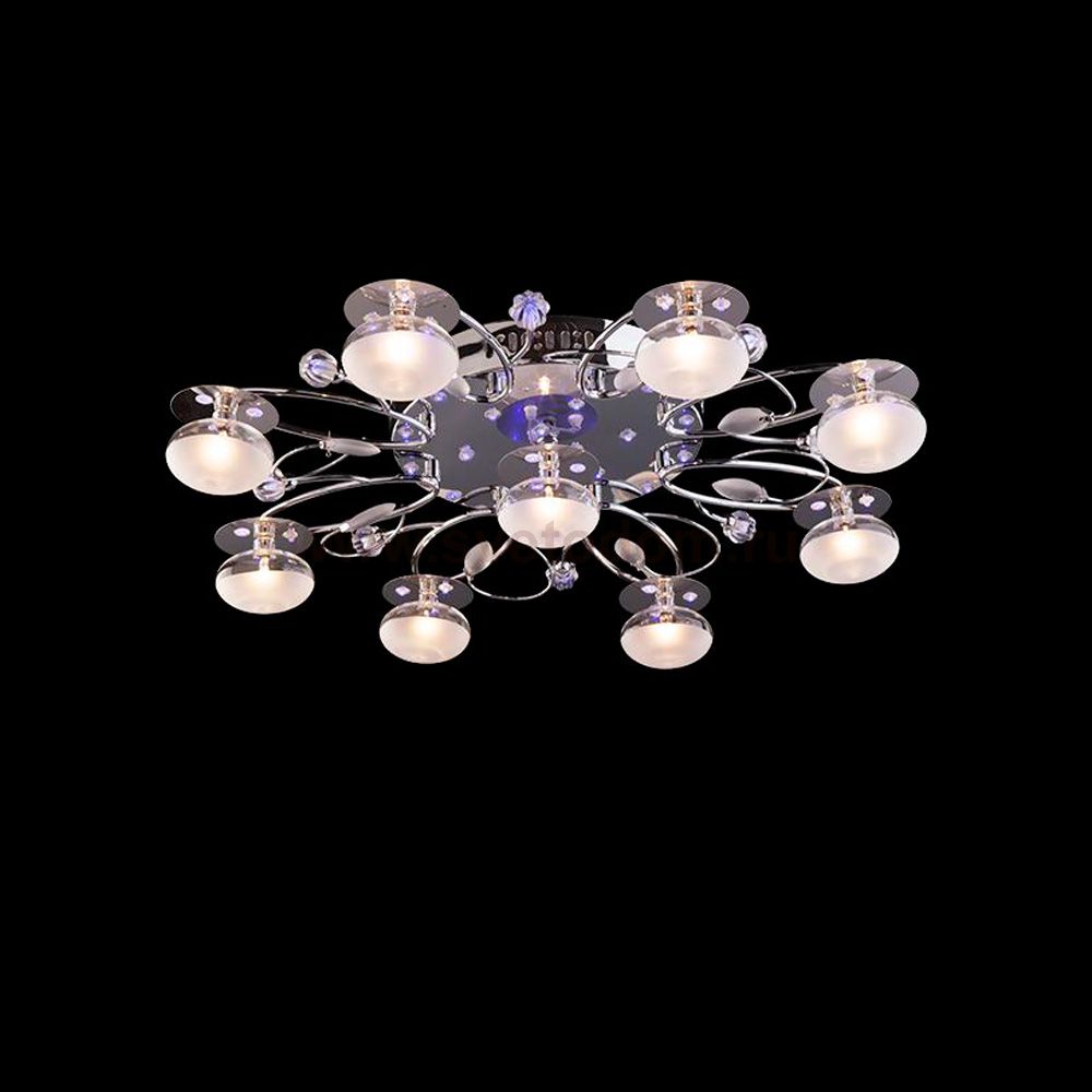 Люстра Eurosvet 5320/9 хром/синий+красный+фиолетовый