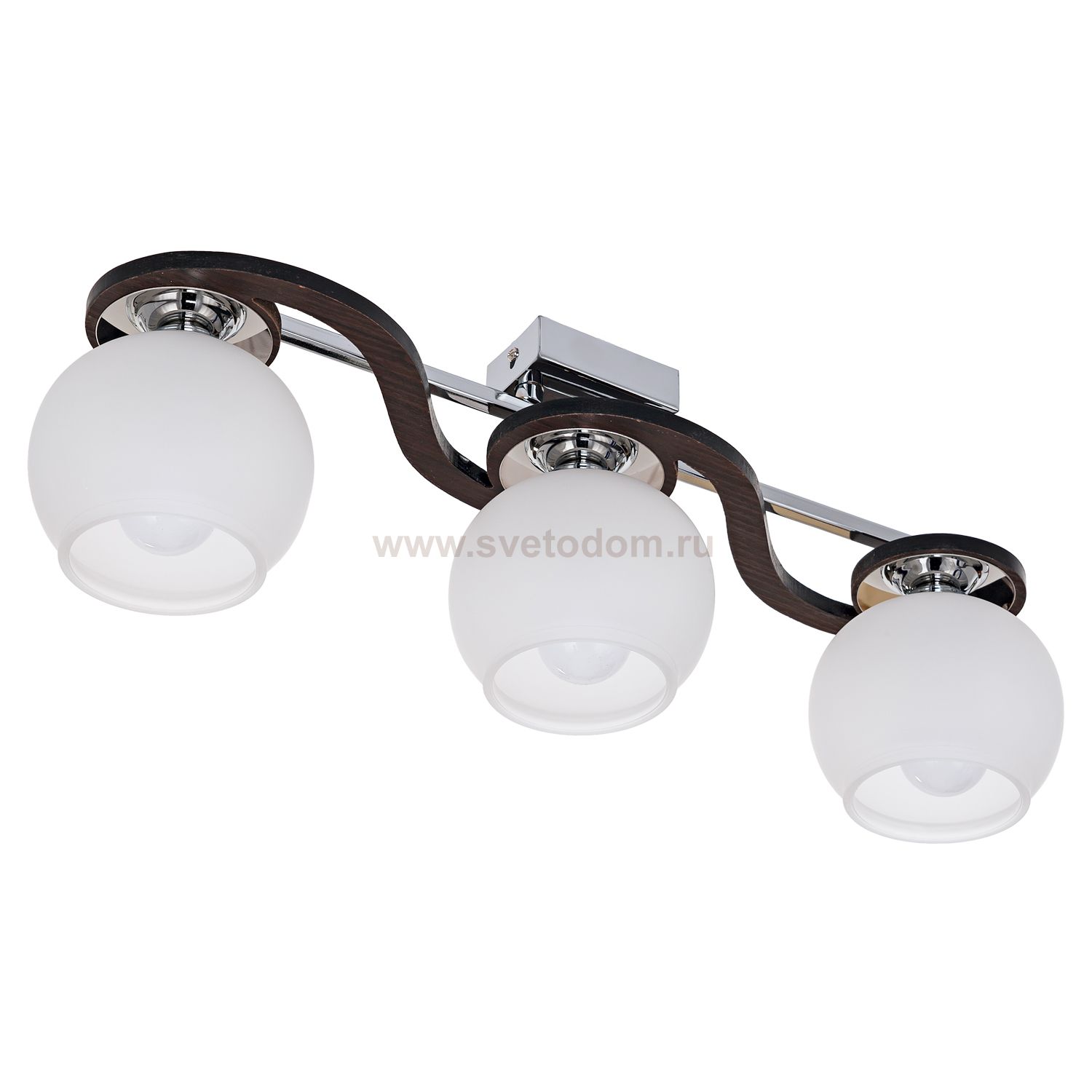 Светильник ЭкономСвет 5345/3CR+BK WT