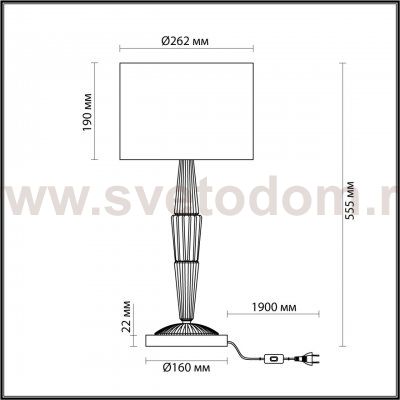 Настольная лампа Odeon Light 5403/1T Latte