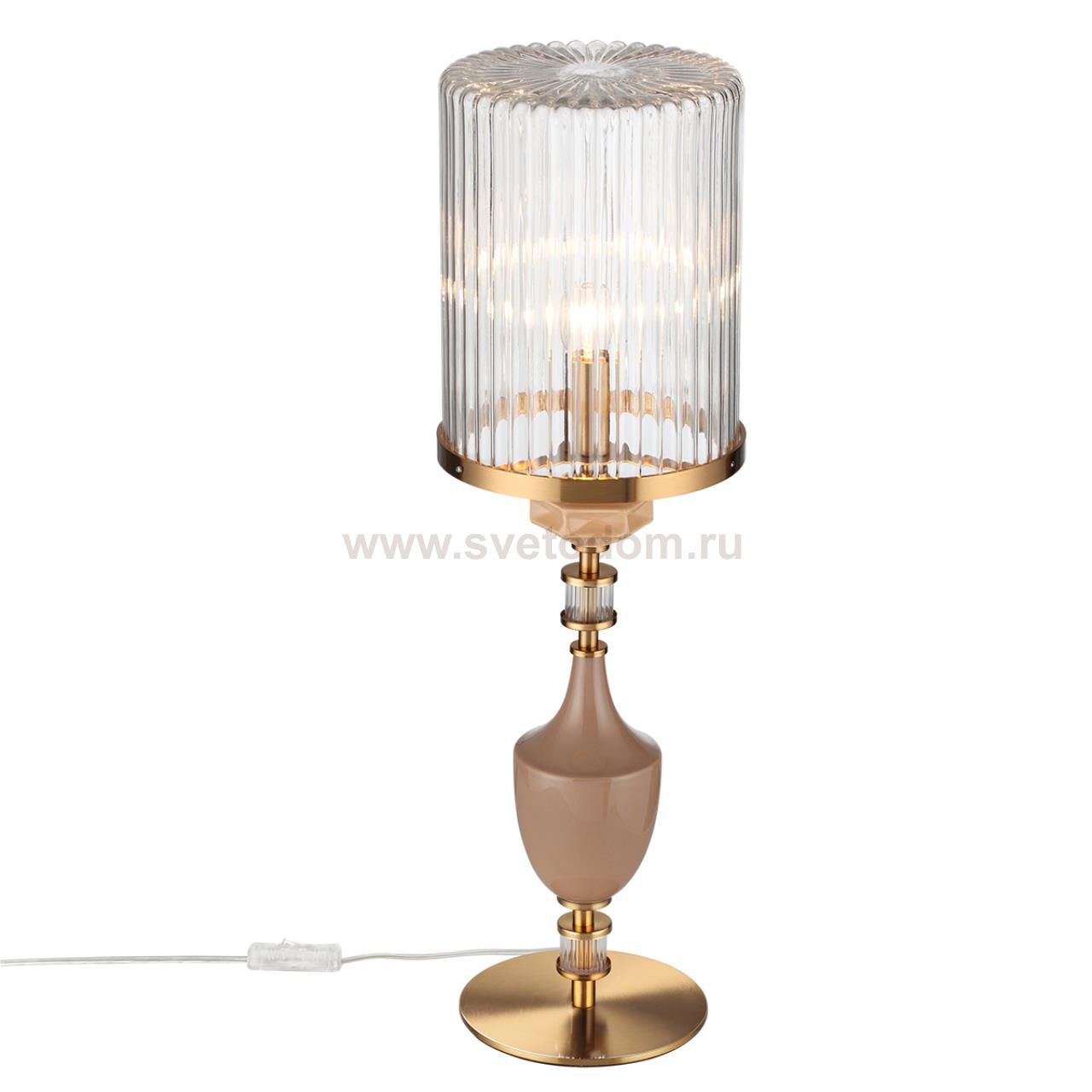 5414/1TA MODERN ODL_EX26 античная бронза/терракот/бежевый/металл/керамика Настольная лампа E14 1*40W TERRA