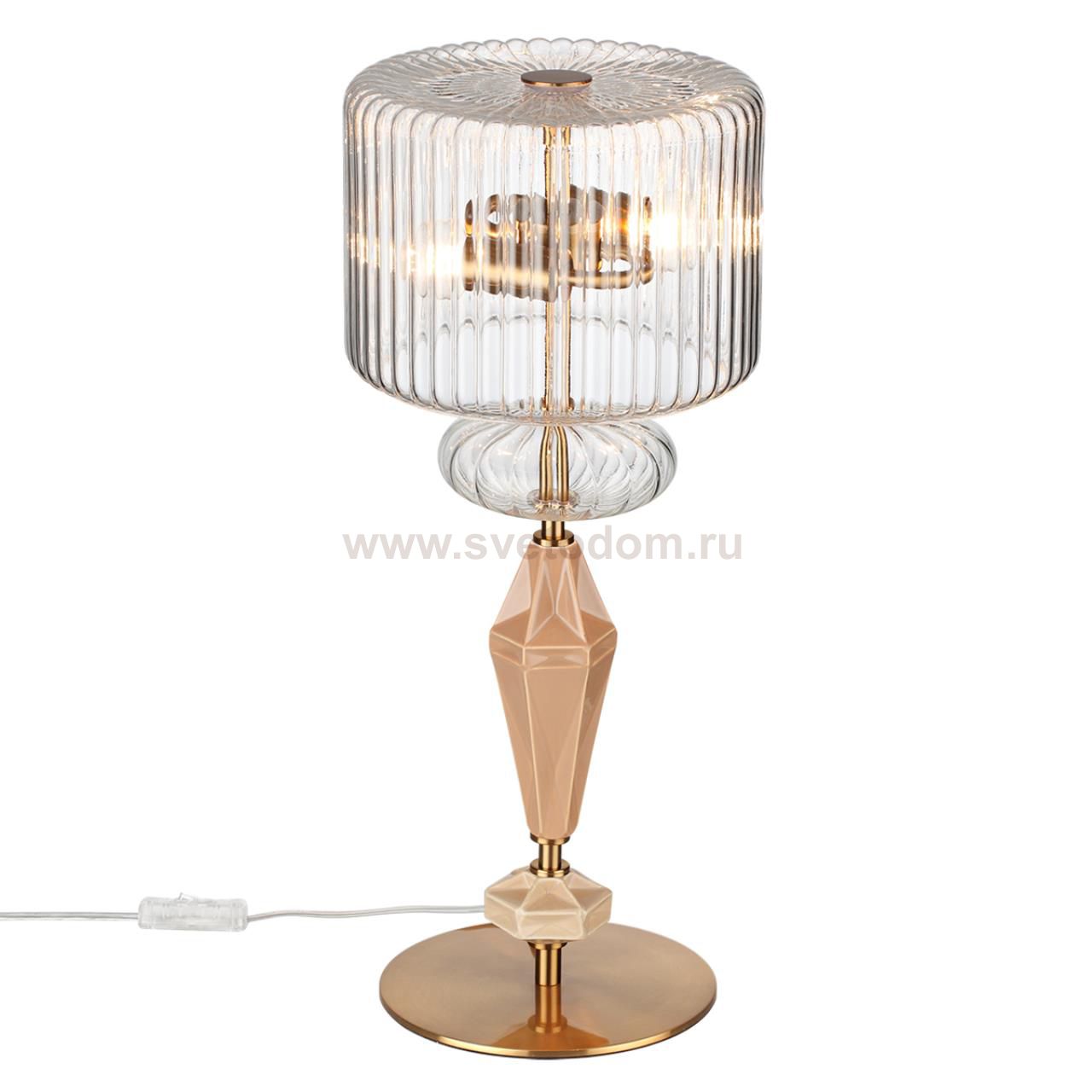 5414/2T MODERN ODL_EX26 античная бронза/терракот/бежевый/металл/керамика Настольная лампа E14 2*40W TERRA