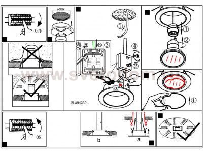 Встраиваемый и накладный светильник Eglo 94412 PENETO