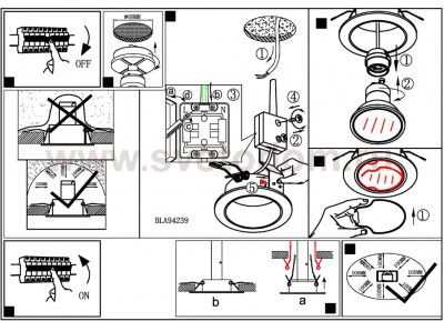Встраиваемый и накладный светильник Eglo 94241 PENETO