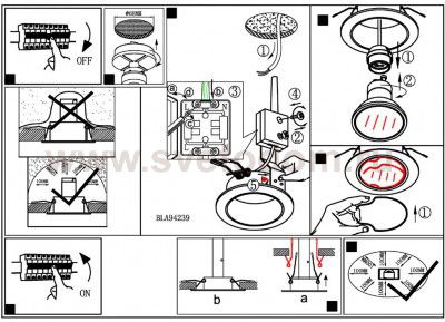 Встраиваемый и накладный светильник Eglo 94405 PENETO