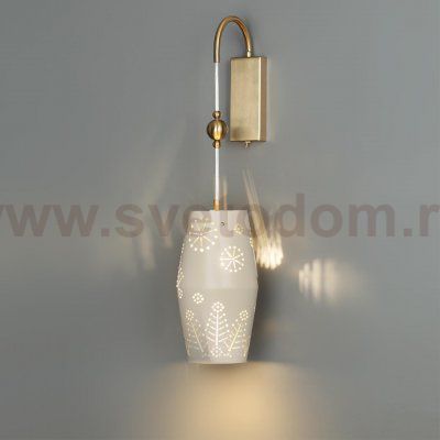 5444/1W PENDANT ODL_EX26 бежевый/античная бронза/металл/керамика Бра с выкл. E27 1*40W KARELIA