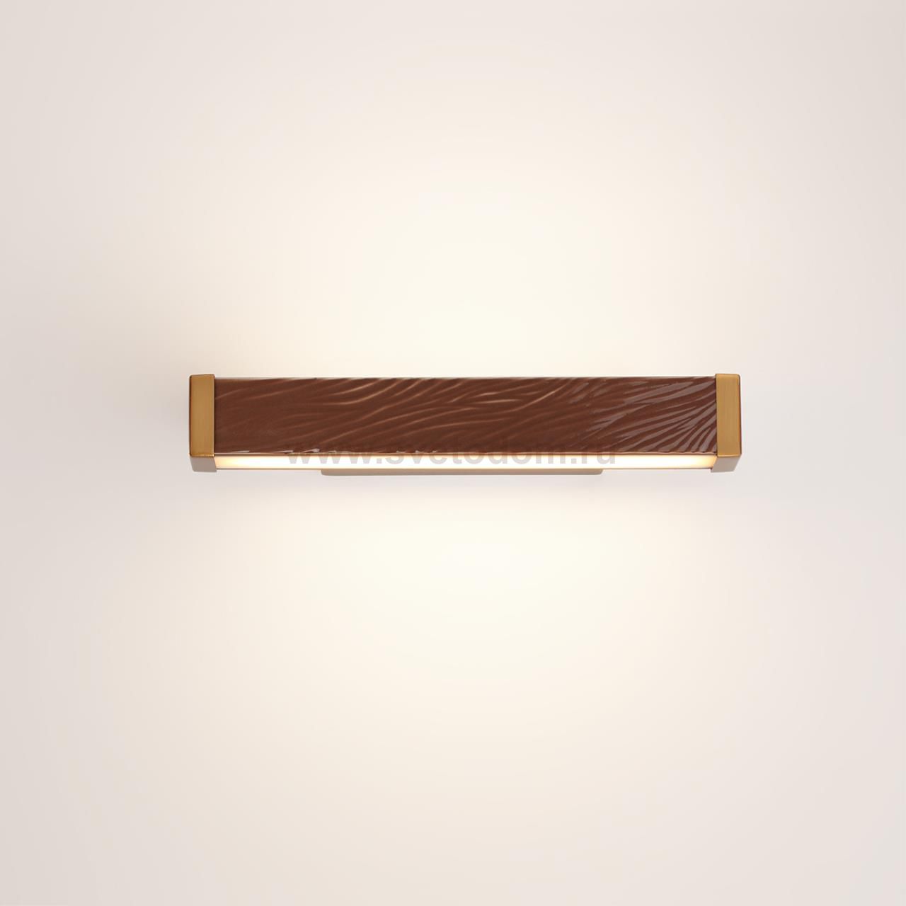 5450/10WLB L-VISION ODL_EX26 коричневый/античная бронза/металл/керамика/акрил Настенный светильник с выкл. LED x 10W 2000К/3000K/4000K/переключ. RIVIE