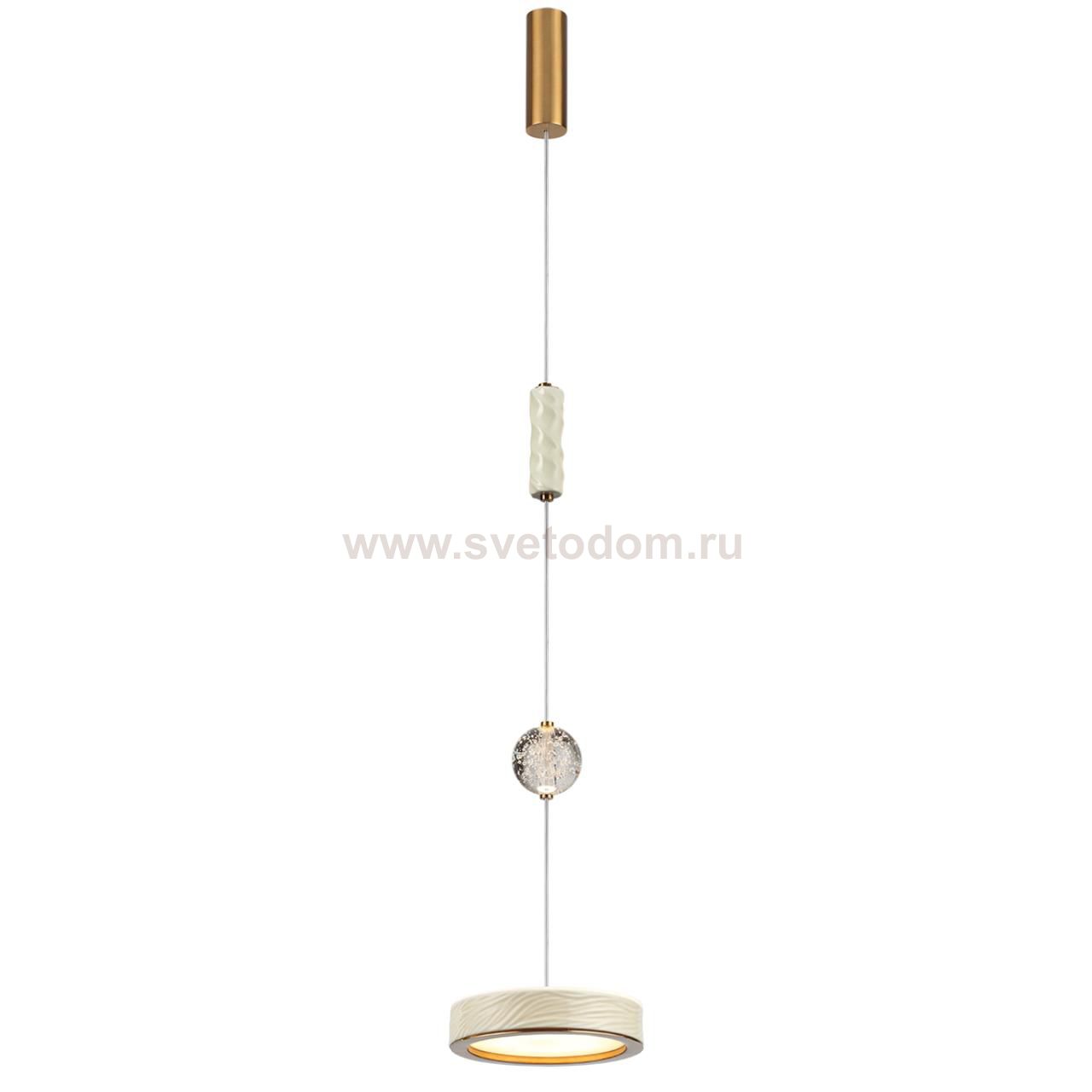 5450/32L L-VISION ODL_EX26 молочный/античная бронза/металл/керамика/хрусталь/акрил Подвес LED x 32W 2000К/3000K/4000K/переключ. RIVERA