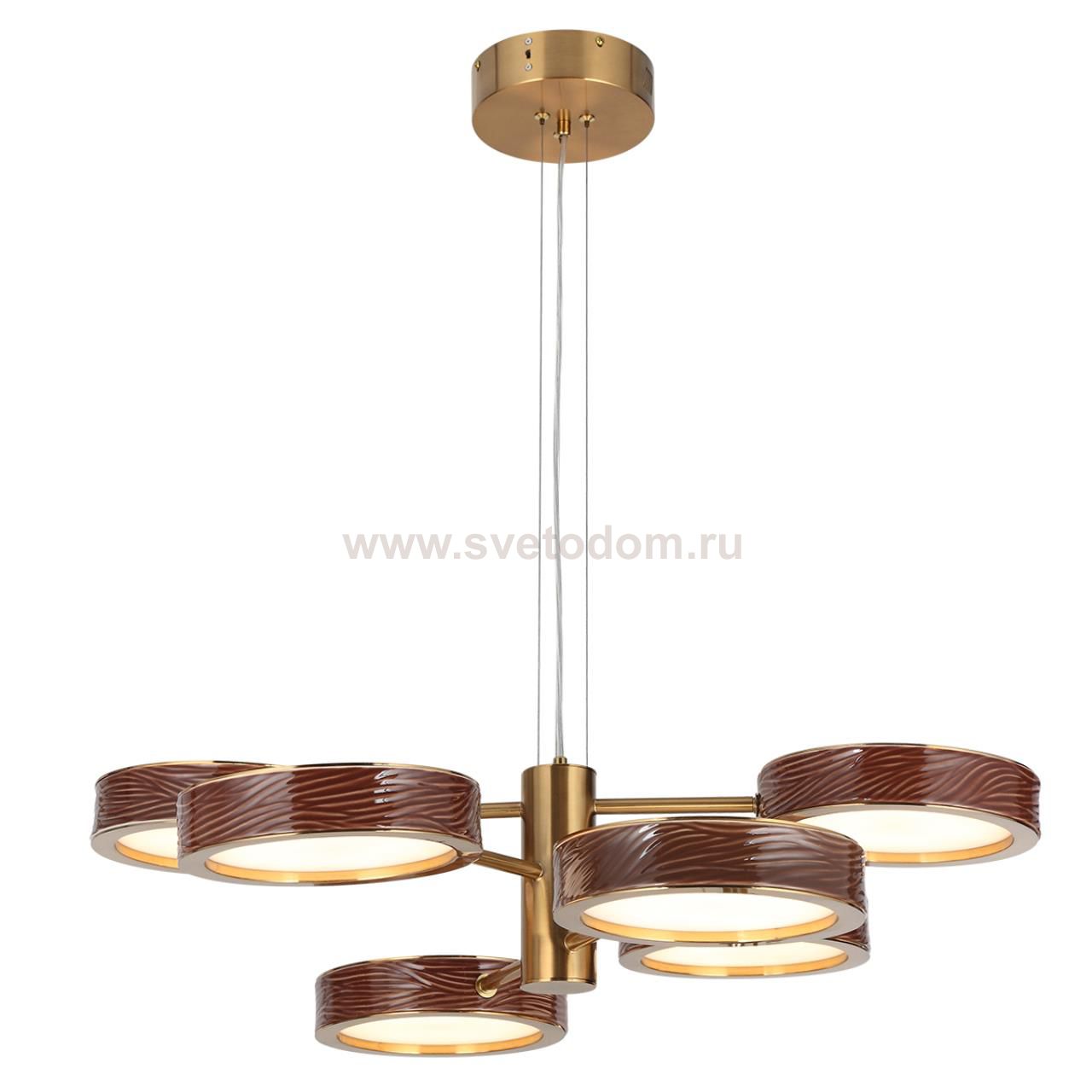 5450/99LB L-VISION ODL_EX26 коричневый/античная бронза/металл/керамика/хрусталь/акрил Подвес LED x 99W 2000К/3000K/4000K/переключ. RIVIERA