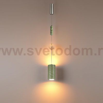 5451/18LA L-VISION ODL_EX26 зеленый/никель/металл/керамика/хрусталь/акрил Подвес LED x 18W 2000К/3000K/4000K/переключ. RIVERA