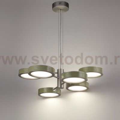 5451/99LA L-VISION  ODL_EX26 зеленый/никель/металл/керамика/акрил Люстра LED 99W  2000К/3000K/4000K. Rivera