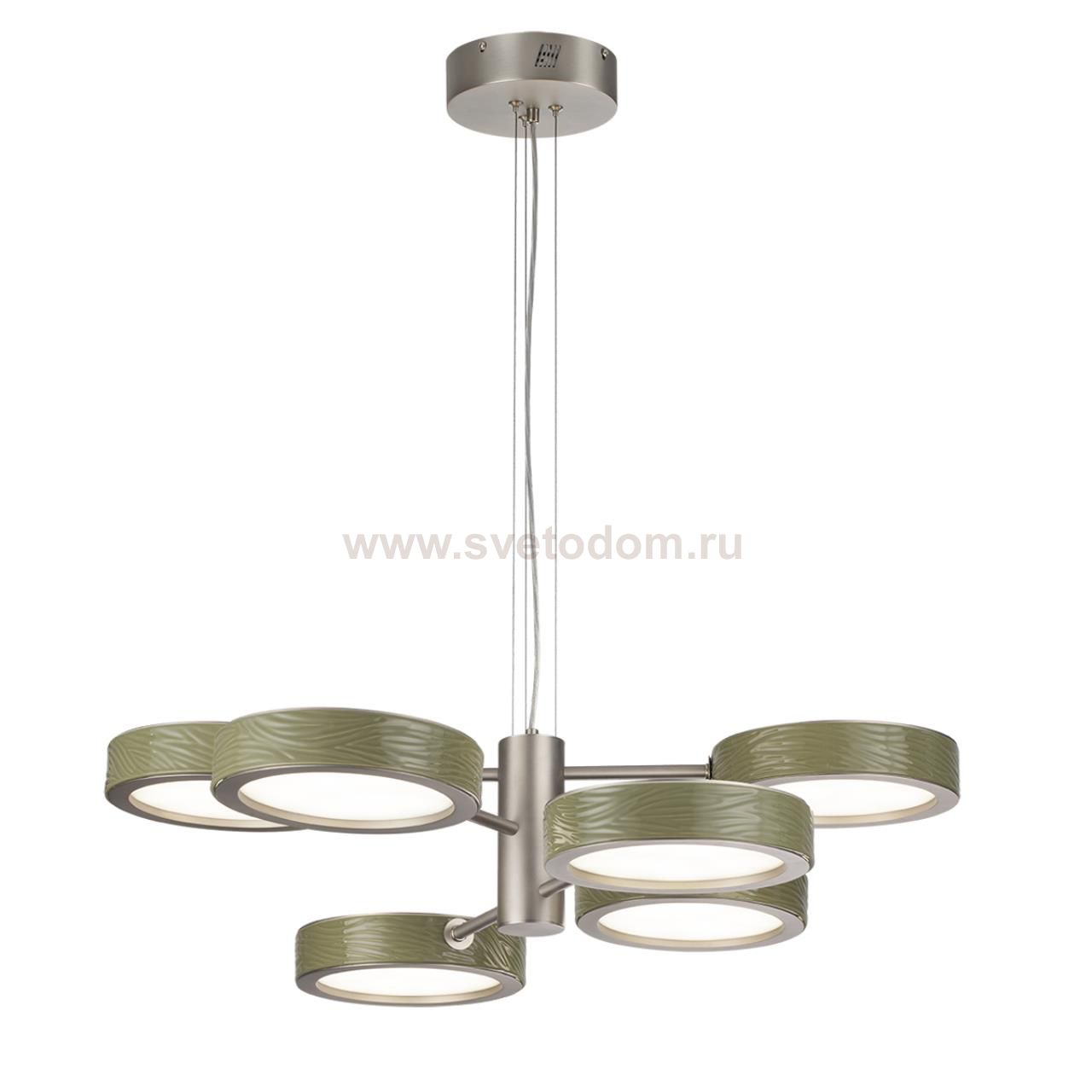 5451/99LA L-VISION  ODL_EX26 зеленый/никель/металл/керамика/акрил Люстра LED 99W  2000К/3000K/4000K. Rivera