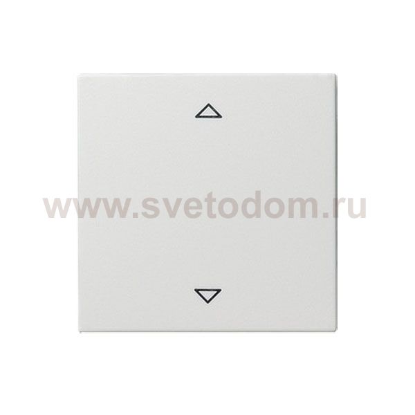 Gira S-55 Бел Накладка нажимного электронного жалюзийного выключателя с ДУ (радио) (G54527)