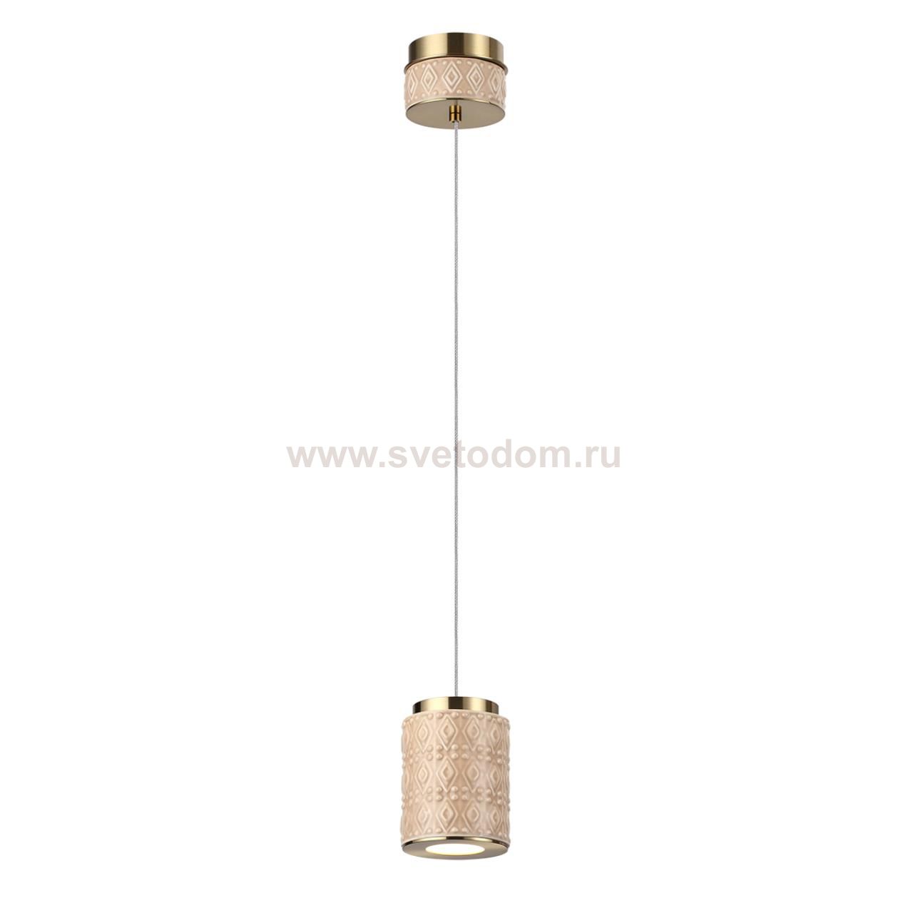 5453/5L L-VISION ODL_EX26 011 светлая бронза/бежевый/металл/керамика/акрил Подвес LED 5W 3000K LULU
